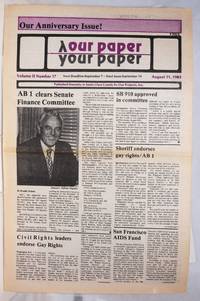 image of Our Paper, Your Paper; the gay family paper of the Santa Clara Valley; vol. 2, #17, August 31, 1983; Anniversary issue