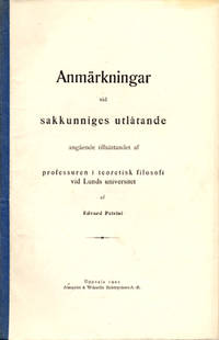 Anmärkningar vid sakkunniges utlåtande angående…