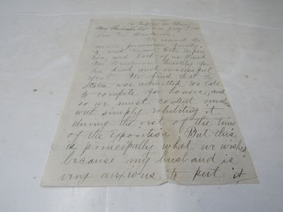 Letter from Marie Fairchild MacMonnies dated 16 Impasses du Maine Paris July 7, 1889 to Mr. Henderson [former U.S. senator from MO]