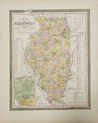 A New Map of Illinois with Its Proposed Canals, Roads & Distances from place to place along the Stage & Steam Boat Routes