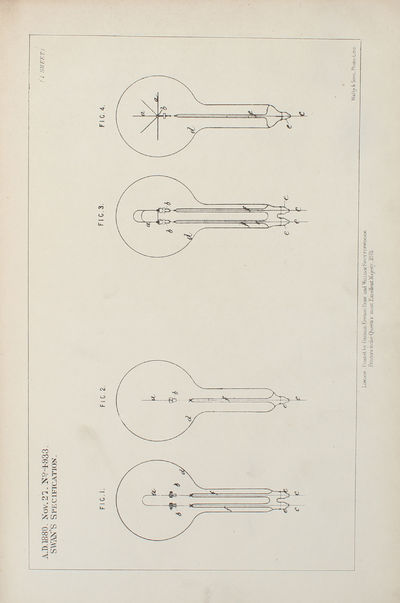 (1) Electric Lamps. Letters Patent for an Invention of "IMPROVEMENTS IN ELECTRIC LAMPS, AND IN THE MATERIALS EMPLOYED IN THEIR CONSTRUCTION." [British Patent] No. 4933. +(2) Electric Lighting by Incandescence (Royal Institution of Great Britain. Weekl... - [THE FINAL CONQUEST OF DARKNESS] (photo 2)