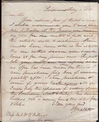 1828 Group of 7 Handwritten Letters from E. J. Mallett (Providence, Rhode-Island) to N & WW Billings (New London, Connecticut) Regarding Shipment of Goods, Including Opium, from Boston to New York