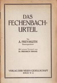 Das Fechenbach-Urteil. Eine Untersuchung im…