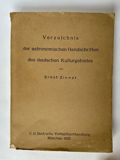 VERZEICHNIS DER ASTRONOMISCHEN HANDSCHRIFTEN DES DEUTSCHEN KULTURGEBIETES