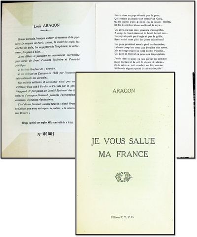 Je vous salue, ma France [Copy No. 1 of 25] [Special Alfa Issue] [FTPF] [I Salute You, My France]