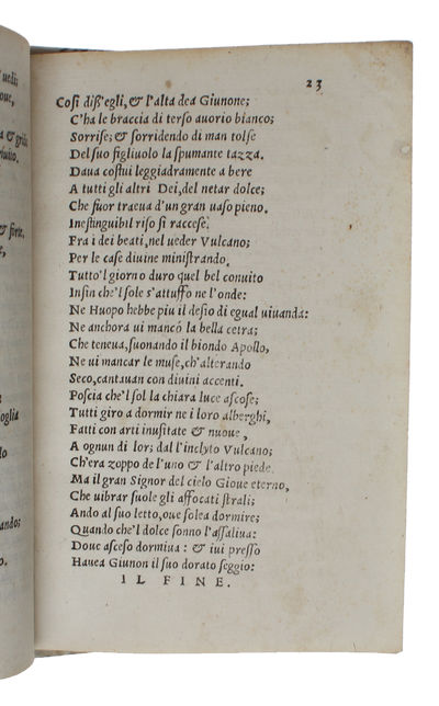 Il primo libro de la Iliade d'Homero, tradotta di Greco in volgare per M. Francesco Gussano. - [THE EARLIEST KNOWN VERSION OF ANY PART OF THE HOMERIC CORPUS TO APPEAR IN ITALIAN] (photo 5)