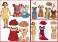 7 1/2" Dennison Jointed Paper Dolls with Fine Costumes & Accessories