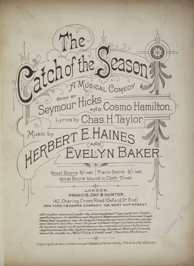 London: Francis, Day & Hunter , 1904. Quarto. Brown half-leather with pink marbled boards, spine wit...
