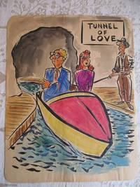image of "TUNNEL OF LOVE" - Risque, One Panel Gag, ORIGINAL CARTOON ART