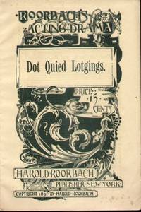 image of THE VARIETY STAGE, DOT QUIED LOTGINGS A Dutch Sketch, in One Scene