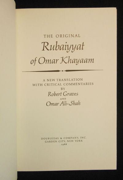 The Original Rubaiyyat of Omar Khayaam [Rubaiyat of Omar Khayyam]