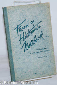cover of From a historian's notebook: European Jewry before and after Hitler