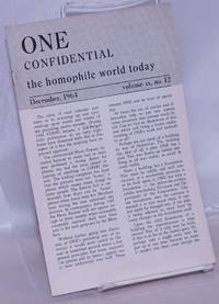 image of One Confidential: the homophile world today vol. 9, #12, December, 1964