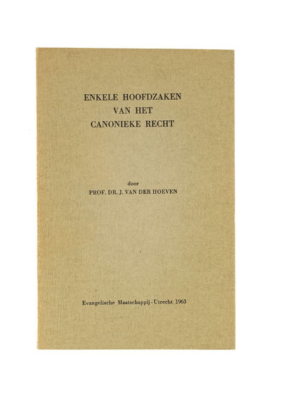Enkele Hoofdzaken Van Het Canonieke Recht