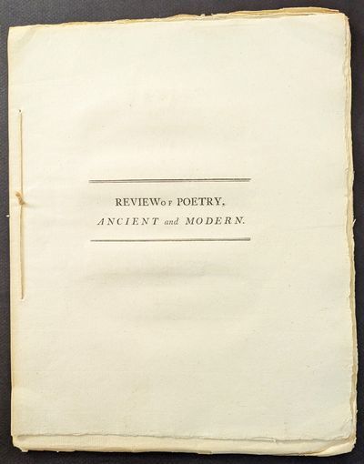 London: Printed for J. Booth, 1799. 4to. 285 x 225 mm .  2 preliminary leaves; 30 pp.  Stitched as...