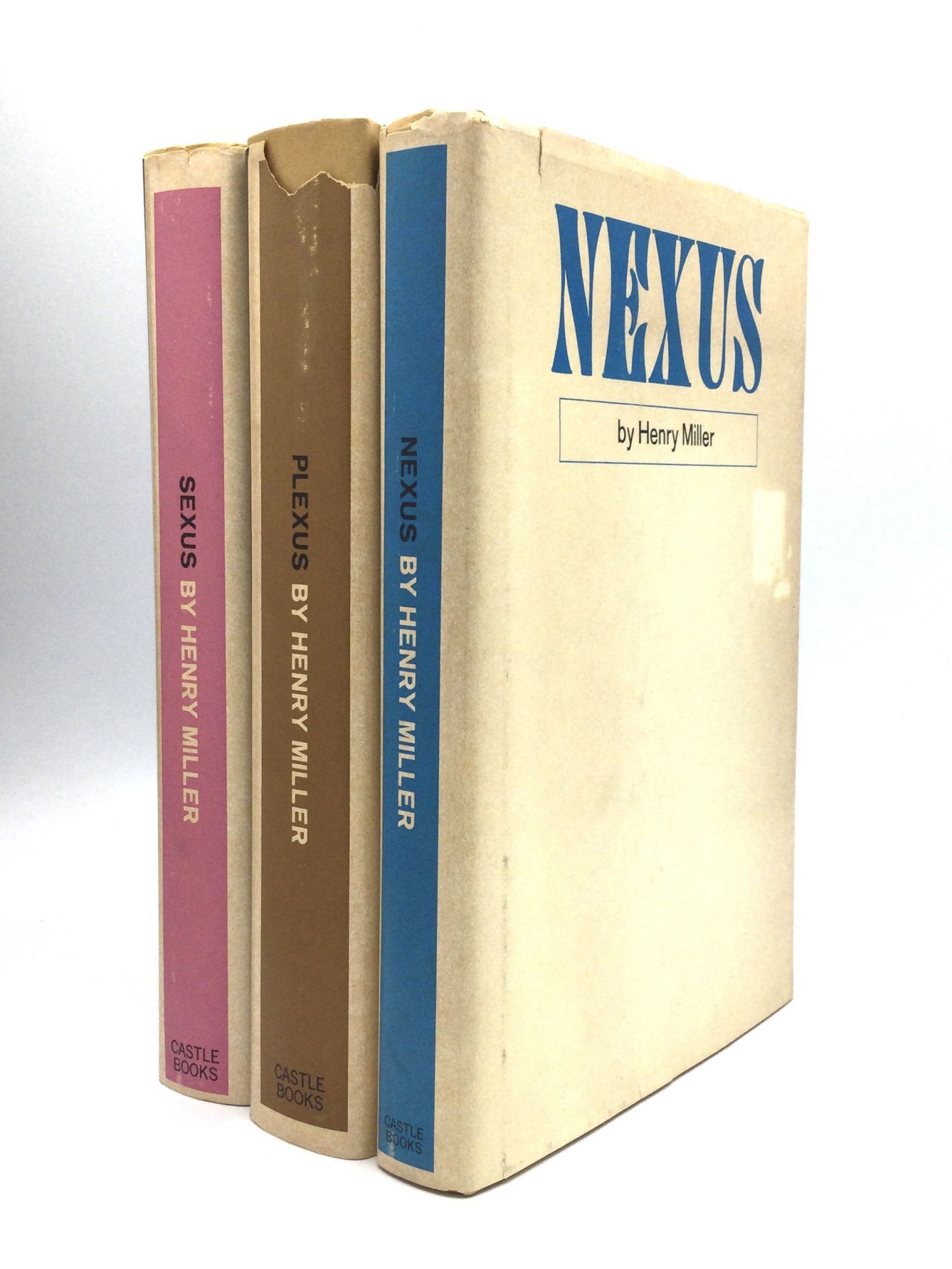 Henry Miller Signed Rosy Crucifixion Trilogy - 1965 Castle Books