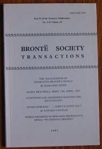 BrontÃ« Society Transactions 1983 Part 93 No 3 Volume 18