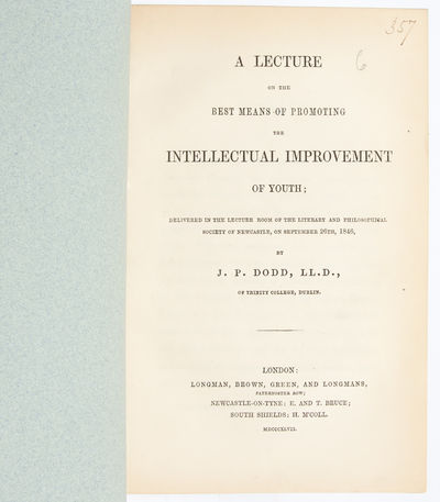 A Lecture on the Best Means of Promoting the Intellectual Improvement of Youth