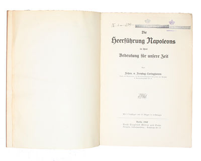 Die Heerführung Napoleons in ihrer Bedeutung für unsere Zeit. Mit 52 Skizzen in 14 Anlagen u. 8 Textskizzen. (photo 2)
