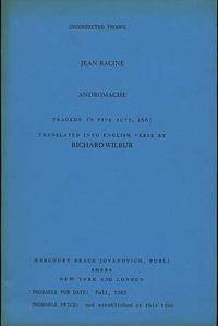 Andromache by Jean RACINE - 1982 - from Between the Covers- Rare Books, Inc. ABAA (SKU: 280806)