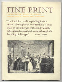 image of Fine Print: Volume 11, Number 2, April, 1985