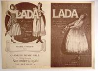 Flyer for a performance by Lada at Carnegie Music Hall, NYC, 1920