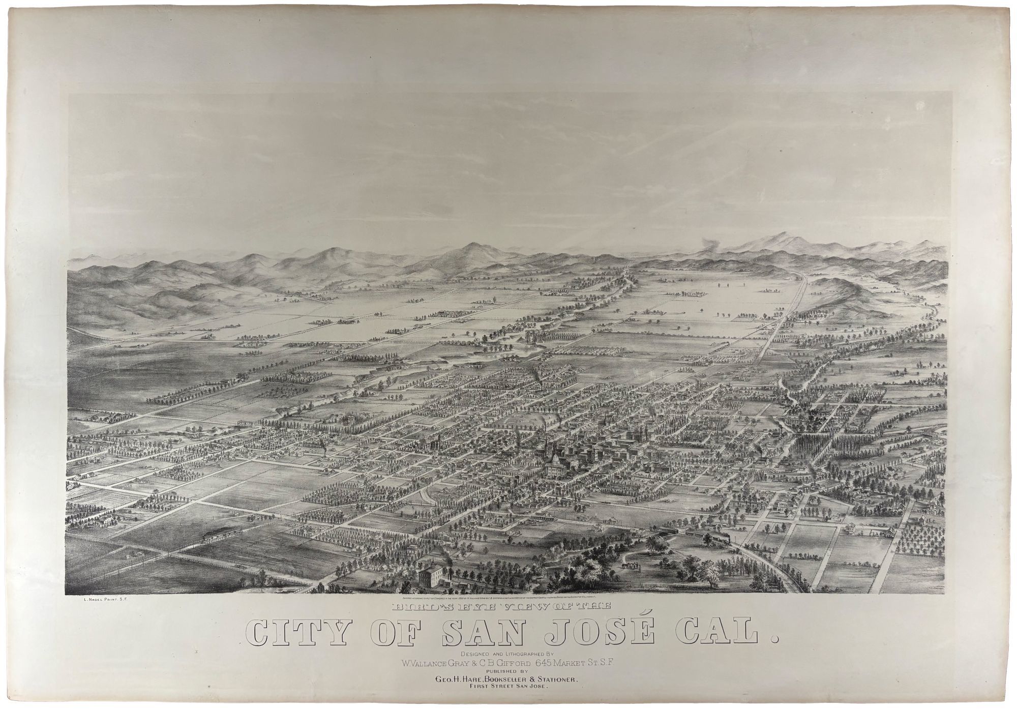 Bird's Eye View of the City of San Jose Cal