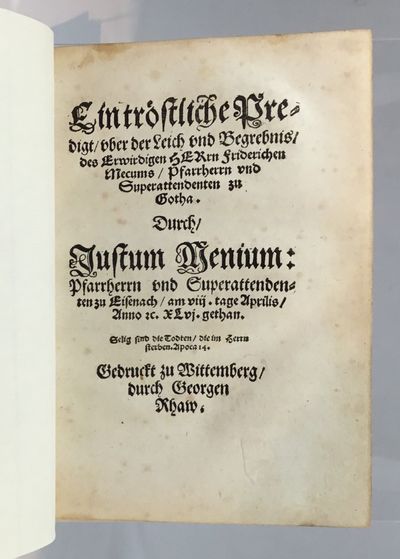 Ein tröstliche Predigt uder der Leich und…