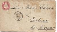 image of Switzerland Postal Stationary 10¢ Cover - Circa 1873