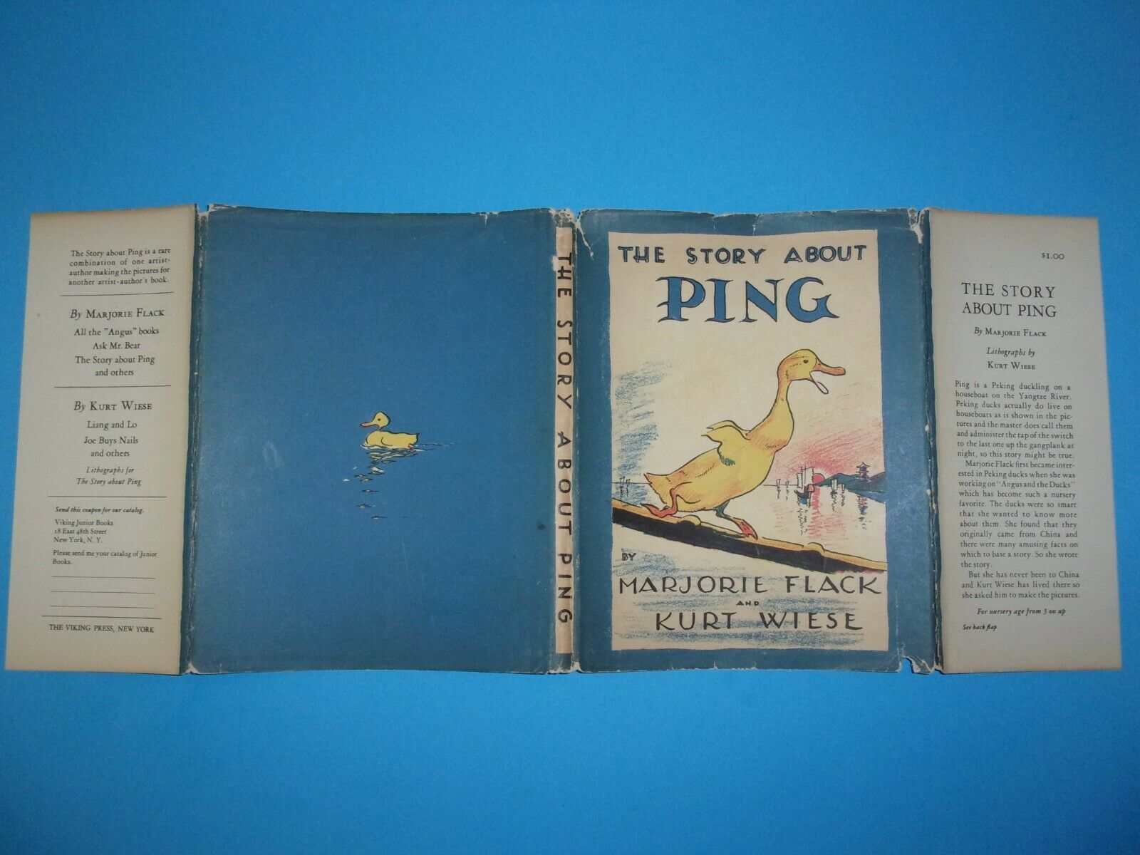 The Story About Ping by Marjorie Flack First Edition 1933 from
