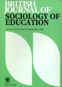 image of British Journal of Sociology of Education : Volume 16 No 4 December 1995
