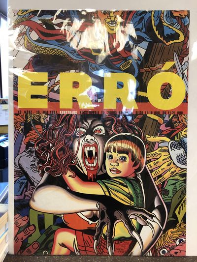 Germany, 1997. Limited Edition, #80/100. A poster advertising a showing of Erro's work; hand-numbere...