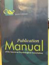 Publication Manual Of the American Psychological Association 6th Edition