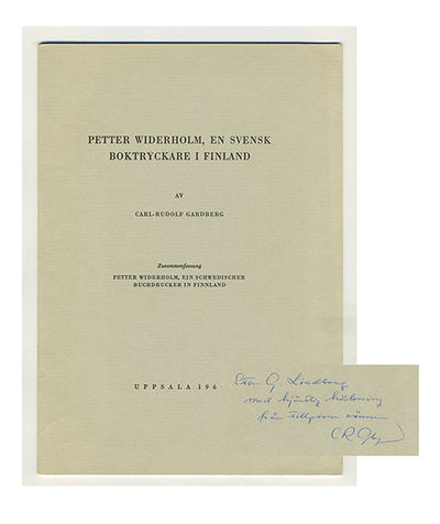 Petter Widerholm, en svensk boktryckare i…