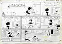 Original artwork for Nancy Sunday comic strip, January 31, 1971 by Ernie Bushmiller (artist) - 1971