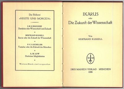 Ikarus oder Die Zukunft der Wissenschaft.