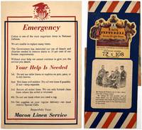 Two (2) Items Related to WWII Textile Rationing