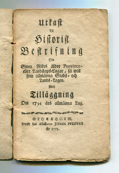 Utkast til historisk beskrifning om Swea rikes…