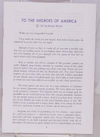 image of To the Negroes of America