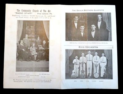 Advertisement for the Community Church Of the Air