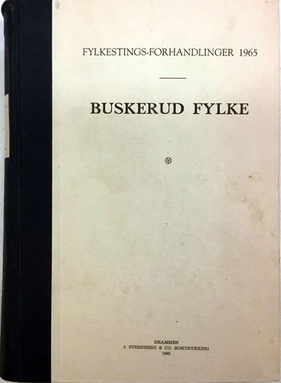 Fylkestings-forhandlinger 1965. Buskerud fylke +…