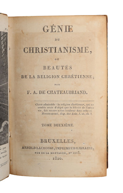 Génie du Christianisme, ou beautés de la religion Chrétienne. 5 tomes. (photo 3)