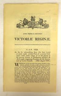 An Act for indemnifying those who have issued or acted under certain parts of a certain Ordinance made under colour of an Act passed in the present Session of Parliament, intituled An Act to make temporary Provision for the Government of Lower Canada