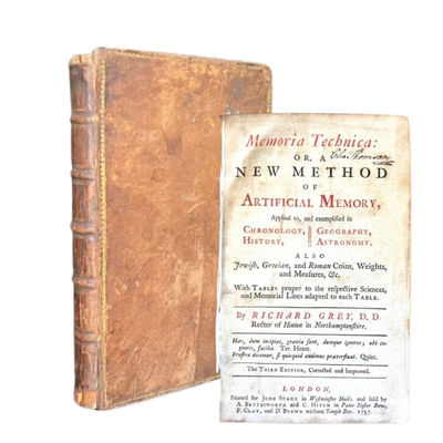 Memoria Technica: or, A New Method of Artificial Memory, etc. etc