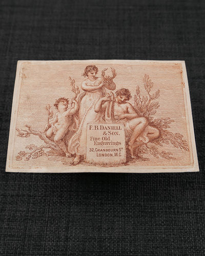 Engraved trade card for 