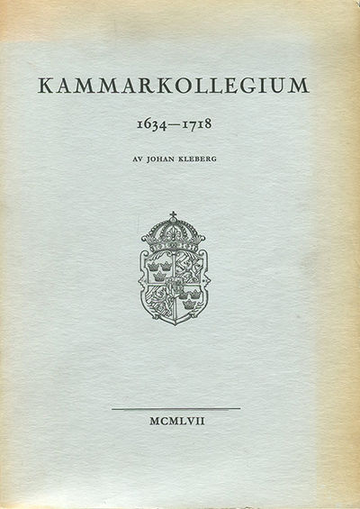 Kammarkollegium. 1634-1718.