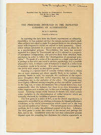 The Processes Involved in the Repeated Guessing of Alternatives [Signed] by SKINNER, B.F - 1942