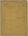 And she says true..." Song for tenor voice and piano. Engraved [?]proof copy signed by British tenor John Harrison