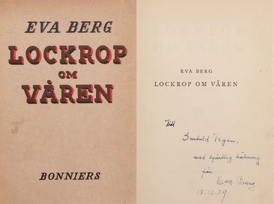 Lockrop om våren. Roman. [Utg. av] Albert…