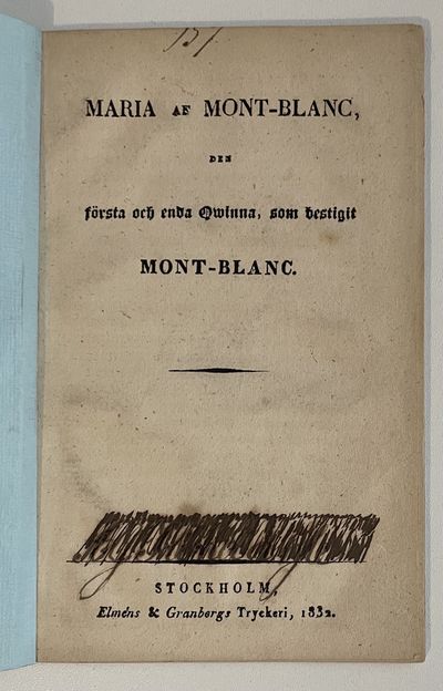 Maria af Mont-Blanc, den första och enda qwinna,…